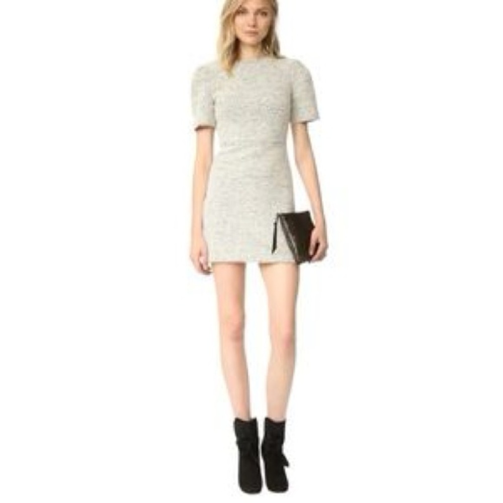 Alice + Olivia Genny pouf sleeve tweed dress